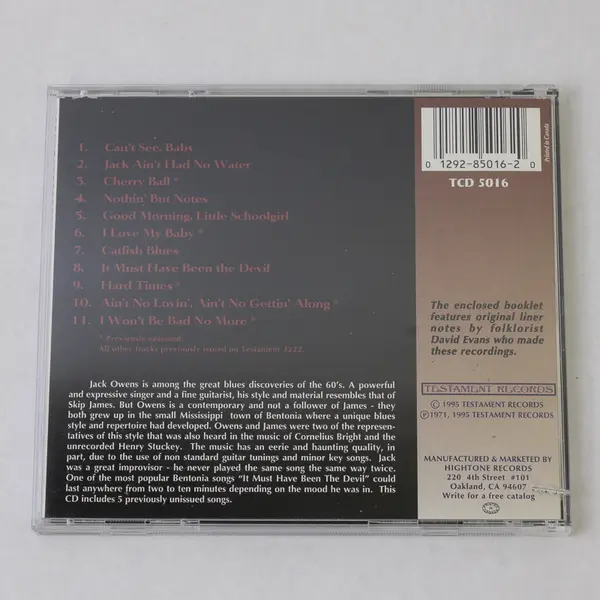 It Must Have Been the Devil Jack Owens & Bud Spires CD Testament Records 1995