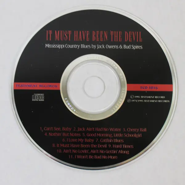 It Must Have Been the Devil Jack Owens & Bud Spires CD Testament Records 1995
