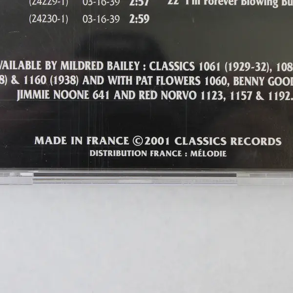 The Chronological Classics Mildred Bailey 1939 Various Artists 2001 CD France