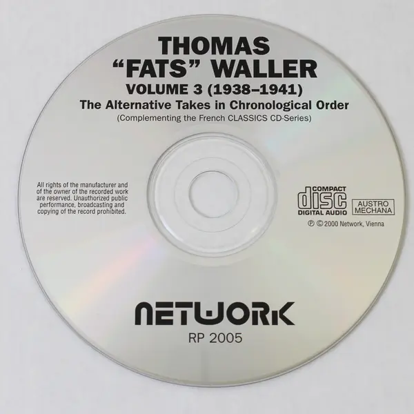 Thomas "Fats" Waller Vol. 3 1938-1941 The Alternative Takes CD 2000 EU