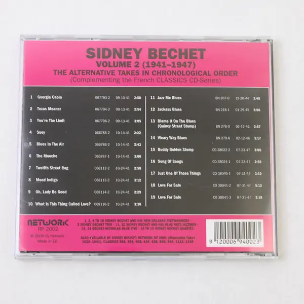 Sidney Bechet Vol. 2 1941-1947 The Alternative Takes CD 2000 EU