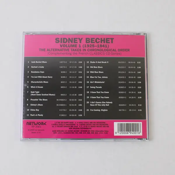 Sidney Bechet Vol. 1 1925-1941 The Alternative Takes CD 2000 EU
