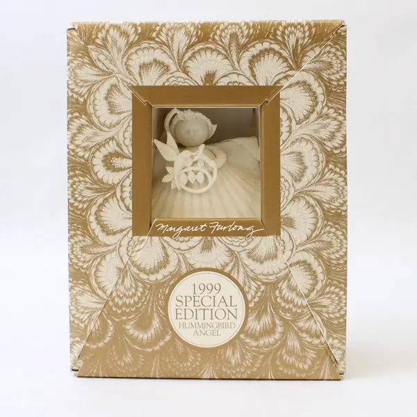 Margaret Furlong 1999 Hummingbird Angel Ornament 4" Broken Crown Needs Repair