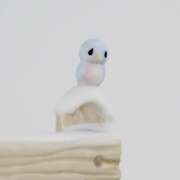 Precious Moments Sugar Town Fence Bird Christmas Village Accessory