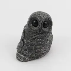 Vintage Decorative Soapstone Owl Figurine Wolf Original Sculptures from Canada
