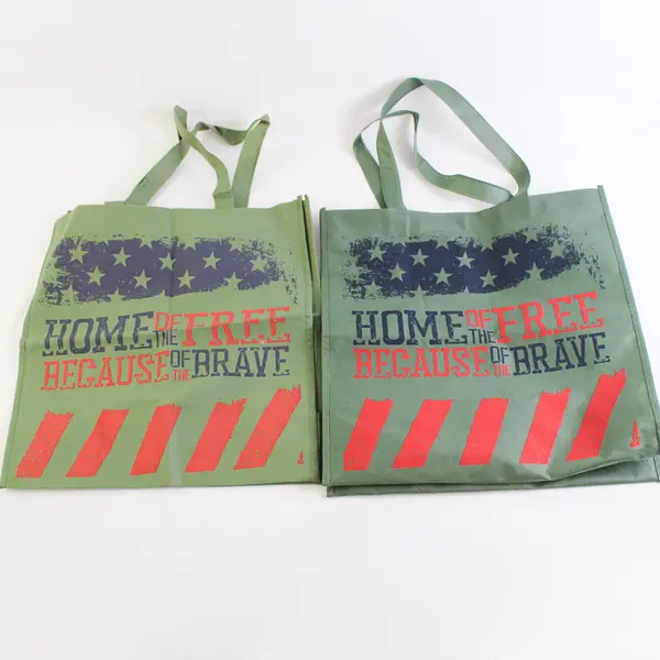 2 Home of The Free Because Of The Brave Reusable Shopping Bag Tunnel to Towers