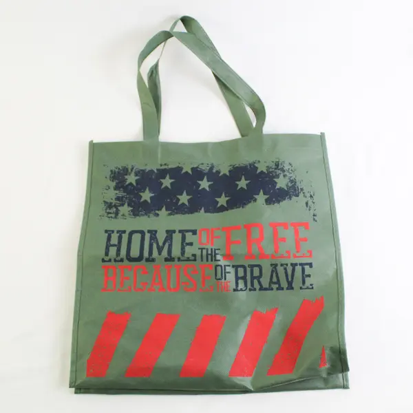 2 Home of The Free Because Of The Brave Reusable Shopping Bag Tunnel to Towers