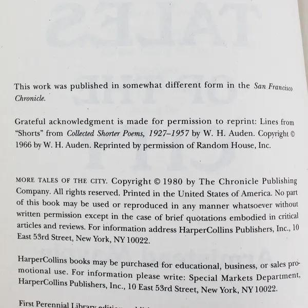 More Tales of the City by Armistead Maupin 1994, Trade Paperback