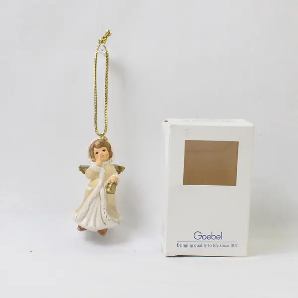 Goebel 1993 Annual Angel with Bell Ornament 18th Edition Figurine 3 inches