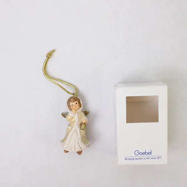 Goebel 1993 Annual Angel with Bell Ornament 18th Edition Figurine 3 inches
