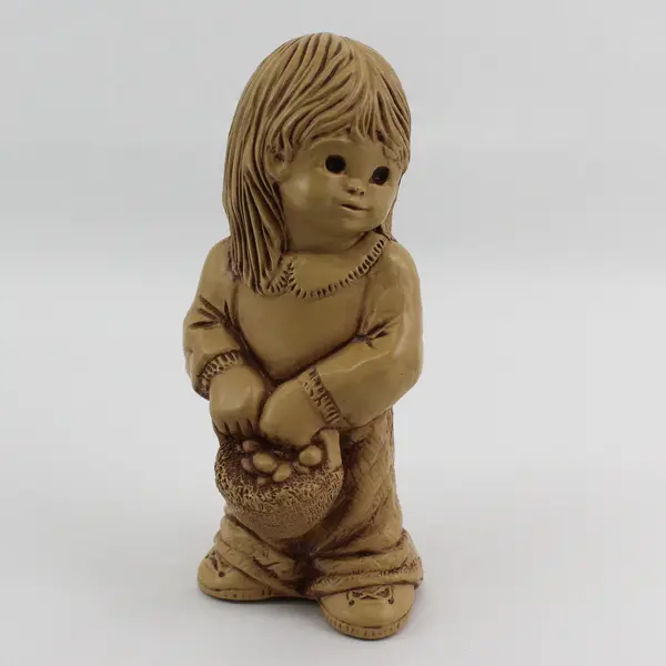 Fannykins Girl Figurine with Easter Basket, Bill Mack 9" Tall  1977