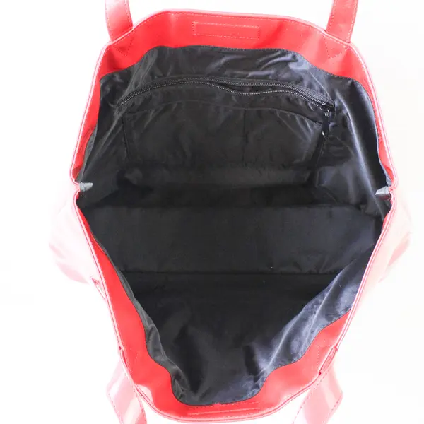 Arbonne Shiny Red Vinyl Photo Window Tote Purse - Sales Promo For Sellers