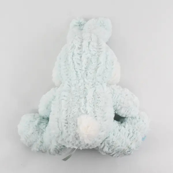 Cute Fluffy Polyester Blue Pastel Easter Bunny Plush Toy, Hamerbest