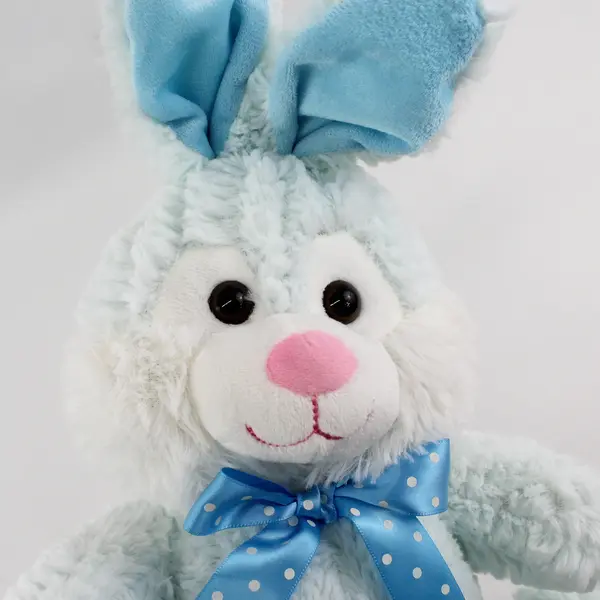 Cute Fluffy Polyester Blue Pastel Easter Bunny Plush Toy, Hamerbest