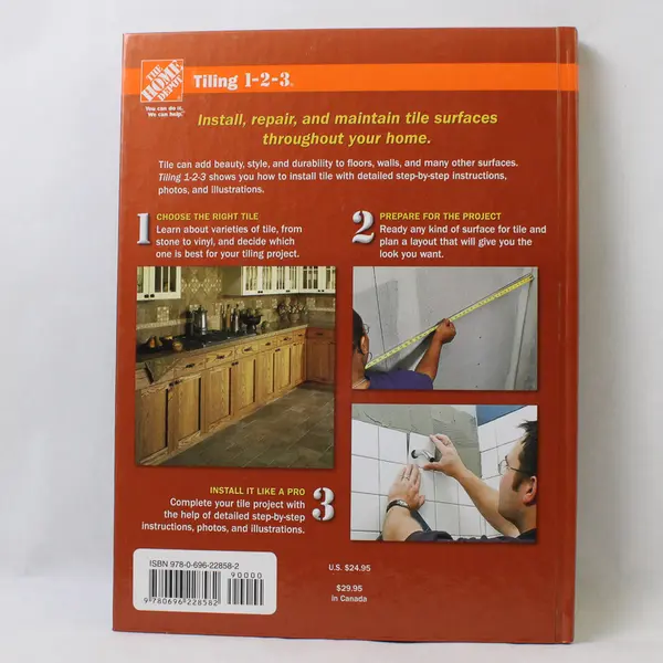 Tiling 1-2-3 Expert Advice From the Home Depot 2006 Hardcover Good 2nd Edition