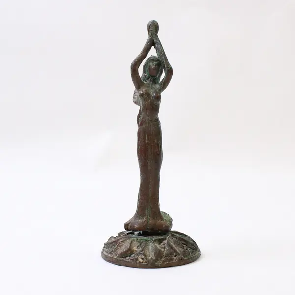 Antique Nike Winged Victory Lady Figurine, Bronze