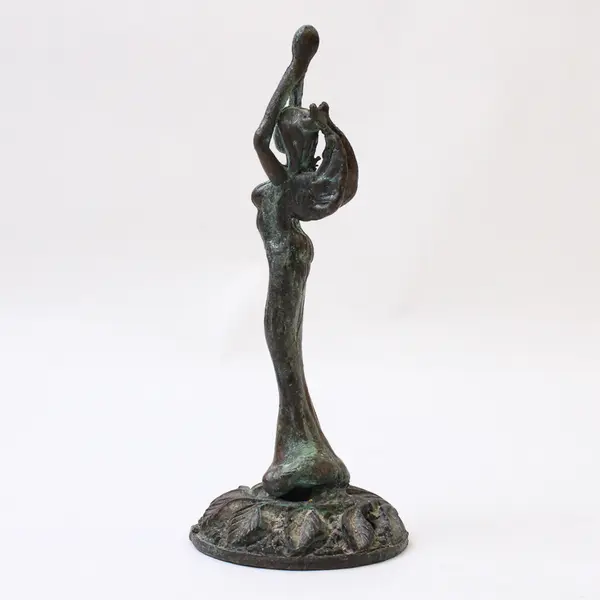 Antique Nike Winged Victory Lady Figurine, Bronze
