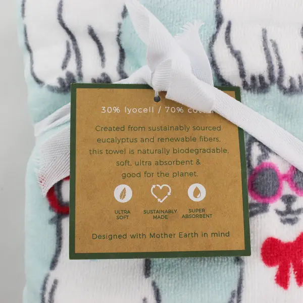 Set of 2 Deborah Connolly Cotton Hand Towels, Cats with Shades Design New