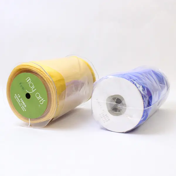 Lot of 3 Spools of Curling Ribbon -Orange, Blue and Gold, New 