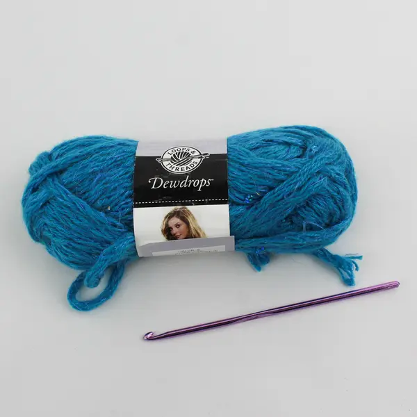 Lot of 3 Skeins of Blue/Turquoise Shades Acrylic Yarn, 7" Long