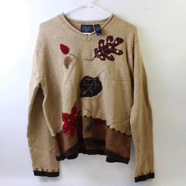 Crazy Horse Liz Claiborne XLP Brown Silk/Wool/Angora Blend Pullover Knit Sweater