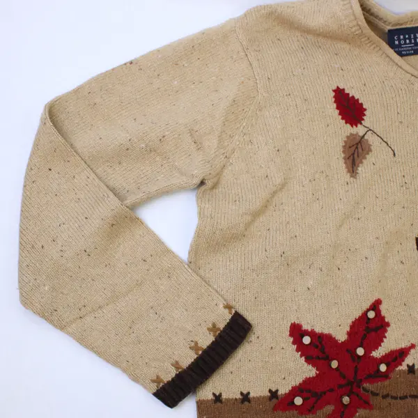 Crazy Horse Liz Claiborne XLP Brown Silk/Wool/Angora Blend Pullover Knit Sweater