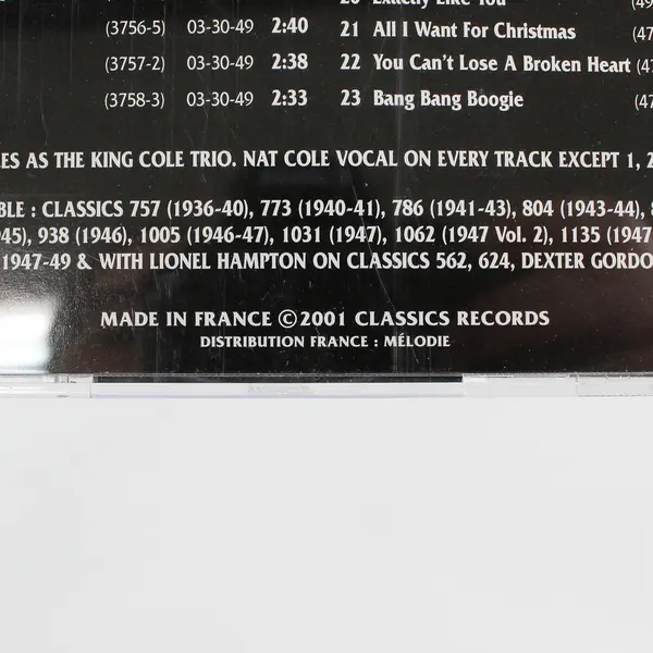 Nat "King" Cole CD, The Chronological Classics, 2001 
