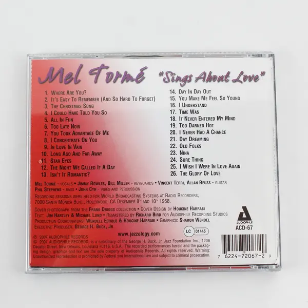 Mel Torme Sings About Love CD w/booklet, 2007 #ACD-67 