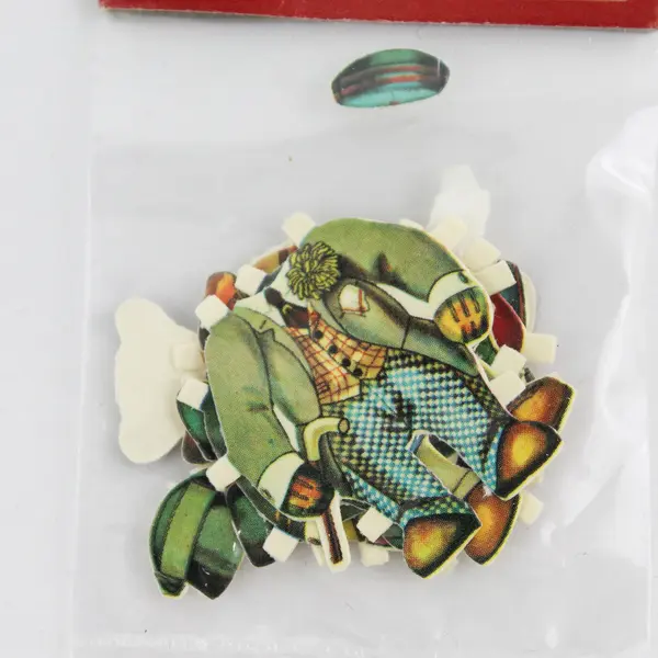 Vintage 1975 Shackman  Merrimack Miniature Teddy Bear Paper Doll 5 Costumes Hats