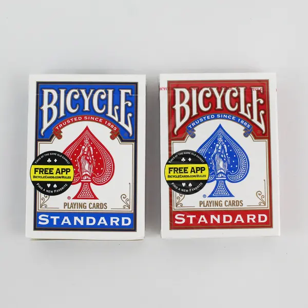 Set of 2 Bicycle Standard Poker Playing Cards 1-Red Deck Sealed 1-Blue Deck