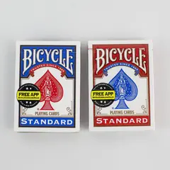 Set of 2 Bicycle Standard Poker Playing Cards 1-Red Deck Sealed 1-Blue Deck