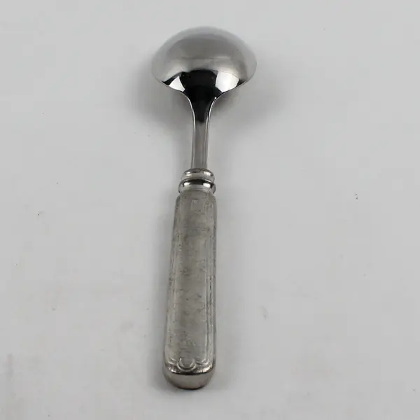 Lamaison Donatella Pattern SS Soup Spoon W/Pewter Handle 8.5" Rare HTF Pattern