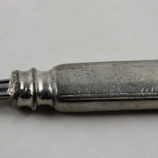 Lamaison Donatella Pattern SS Soup Spoon W/Pewter Handle 8.5" Rare HTF Pattern