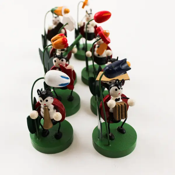 Lot of 8 Ladybug Flower Figurines New Collectible Shelf Decor