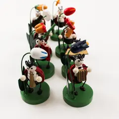 Lot of 8 Ladybug Flower Figurines New Collectible Shelf Decor