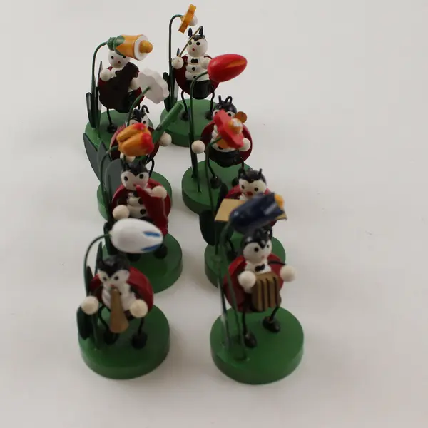 Lot of 8 Ladybug Flower Figurines New Collectible Shelf Decor