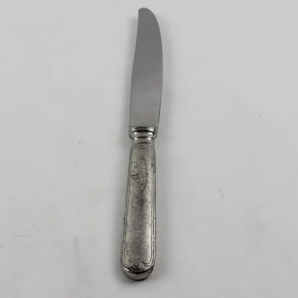 Lamaison Donatella Pattern SS Dinner Knife W/Pewter Handle 9.5" Rare HTF Pattern
