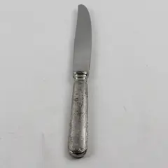 Lamaison Donatella Pattern SS Dinner Knife W/Pewter Handle 9.5" Rare HTF Pattern