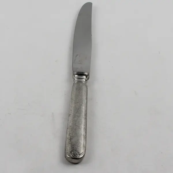 Lamaison Donatella Pattern SS Dinner Knife W/Pewter Handle 9.5" Rare HTF Pattern
