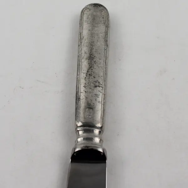 Lamaison Donatella Pattern SS Dinner Knife W/Pewter Handle 9.5" Rare HTF Pattern