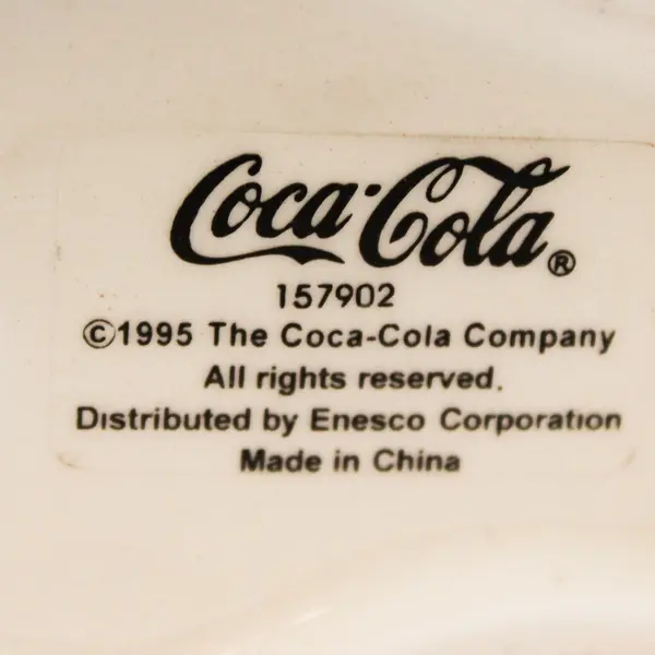 Coca-Cola 1995 Always Ice Fishing Ceramic Polar Bear Figurine New