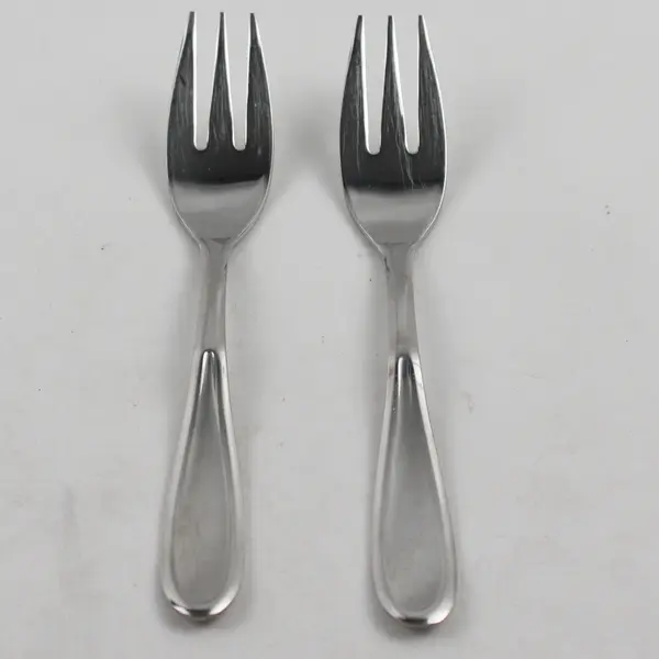 Lot of 2 Lagostina Flatware LGS1 Pattern 18/8 Stainless Salad Forks 6.75" Rare