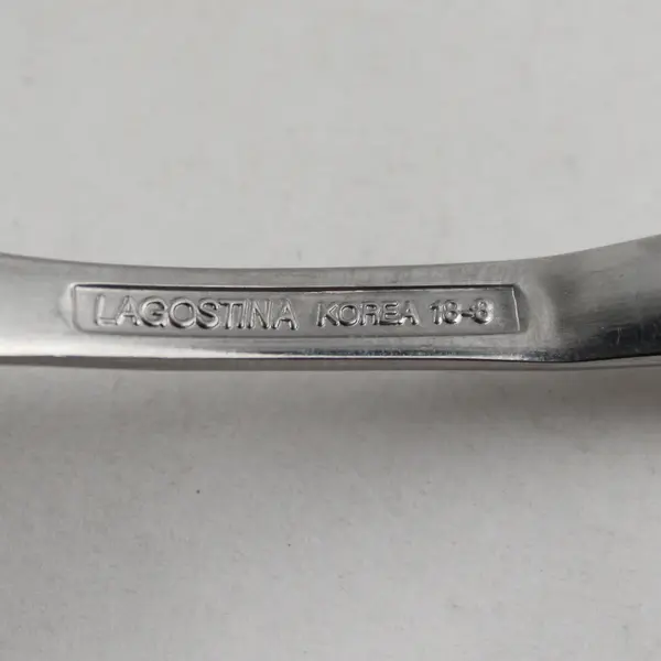 Lot of 2 Lagostina Flatware LGS1 Pattern 18/8 Stainless Salad Forks 6.75" Rare