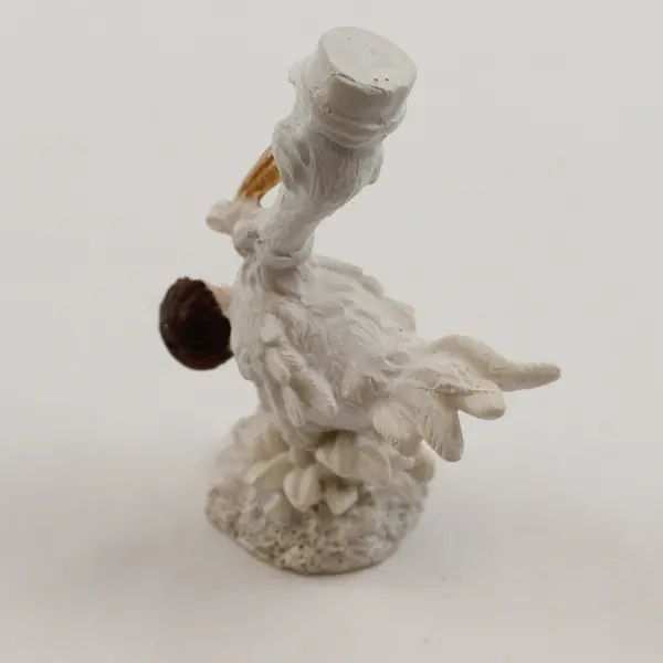 SFI Vintage Porcelain Stork with Baby Figurine Hand-Painted 4.5in