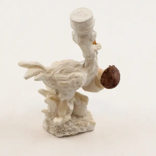 New SFI Vintage Porcelain Stork w/ Baby Figurine Hand-Painted 4.5in