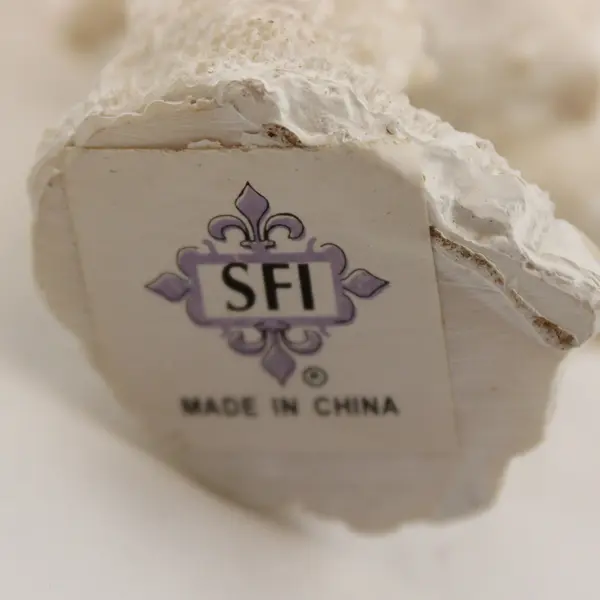 New SFI Vintage Porcelain Stork w/ Baby Figurine Hand-Painted 4.5in