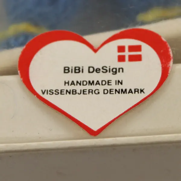 Bibi Design Swedish Flag Handmade Yarn Doll 5in New Collectible