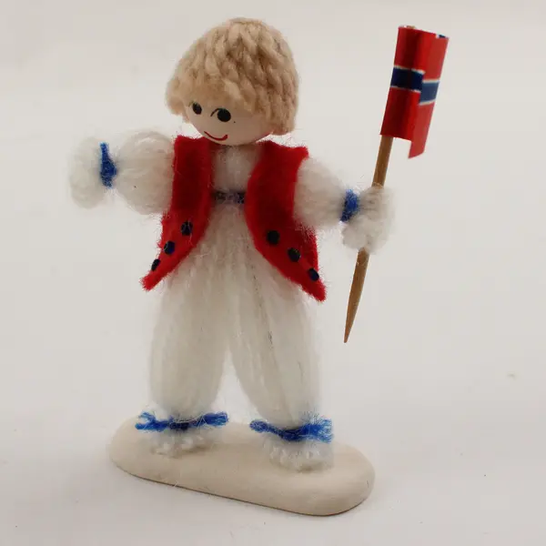 Bibi Design Handmade in Denmark Yarn Doll 5in New Collectible