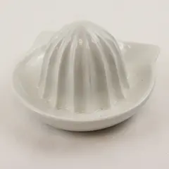 Vintage White Ceramic Lemon Squeezer Manual Citrus Press Retro