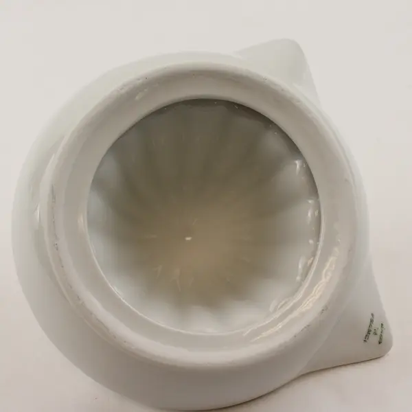 Vintage White Ceramic Lemon Squeezer Manual Citrus Press Retro